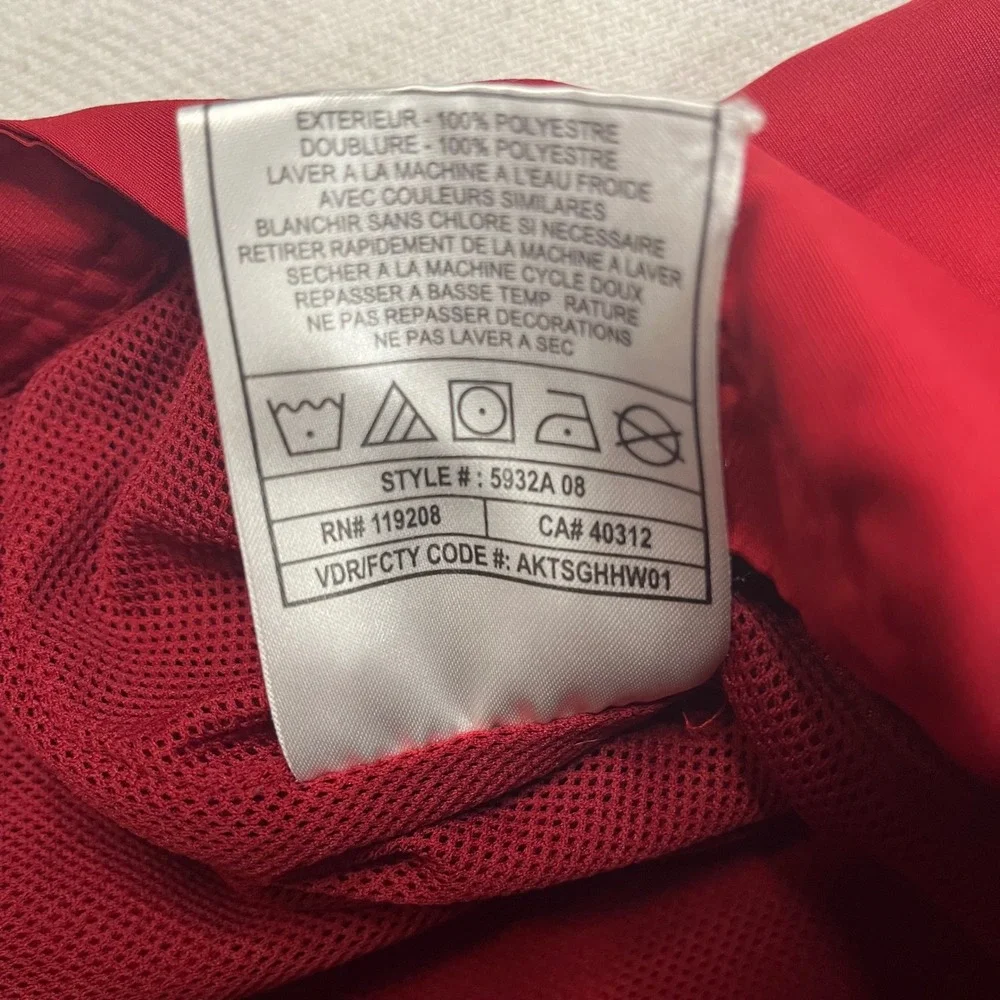 Adidas Arkansas Razorbacks Football Quarter Zip Windbreaker Jacket Mens XL Red